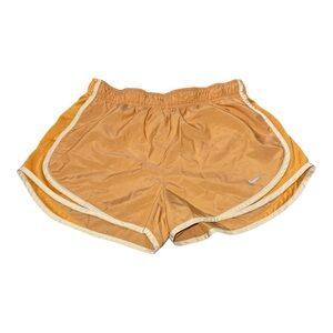 Nike Women's Orange and Cream Athletic Shorts
